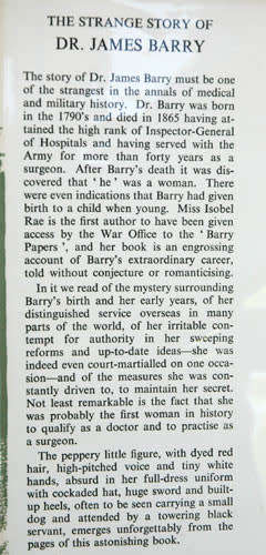 The Strange Story of Dr. James Barry -- Isobel Rae
