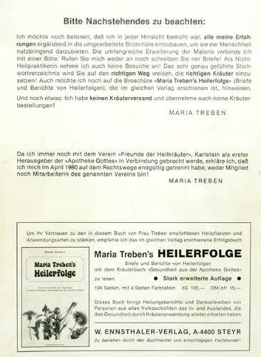 Gesundheit aus der Apotheke Gottes & Heilkrauter aus dem Garten Gottes -- Maria Treben