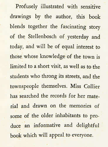 Stellenbosch Revisited -- Joy Collier