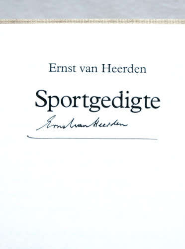 Sport-Gedigte -- Ernst van Heerden (signed limited edition and other ephemera)