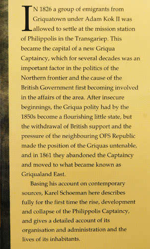 The Griqua Captaincy of Philippolis 1826-1861 - Karel Schoeman