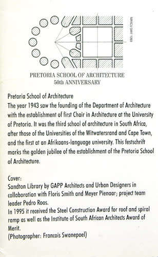 Architecture of the Transvaal -- Roger C Fischer & Schalk le Roux with Estelle Marais