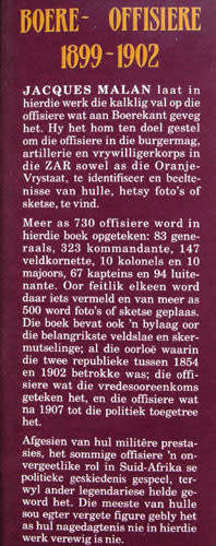 Die Boere-Offisiere 1899-1902 -- Jacques Malan