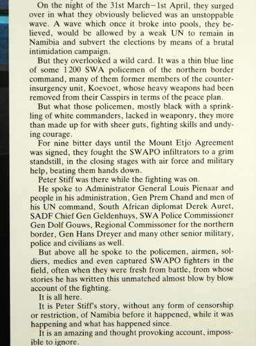 Nine Days of War - Namibia before, during and after -- Peter Stiff 1st ed