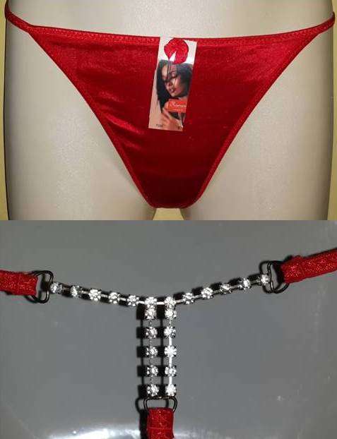 G-string - Red (Bling on rear)