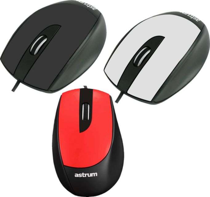 USB Mouse Glossy Silver & Black