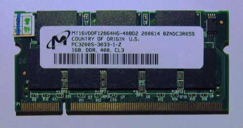 Micron 1GB DDR400 SO-DIMM PC3200