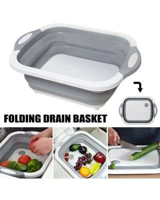 2 IN 1 Multi-function Sink Drain Basket/Cutting Board
