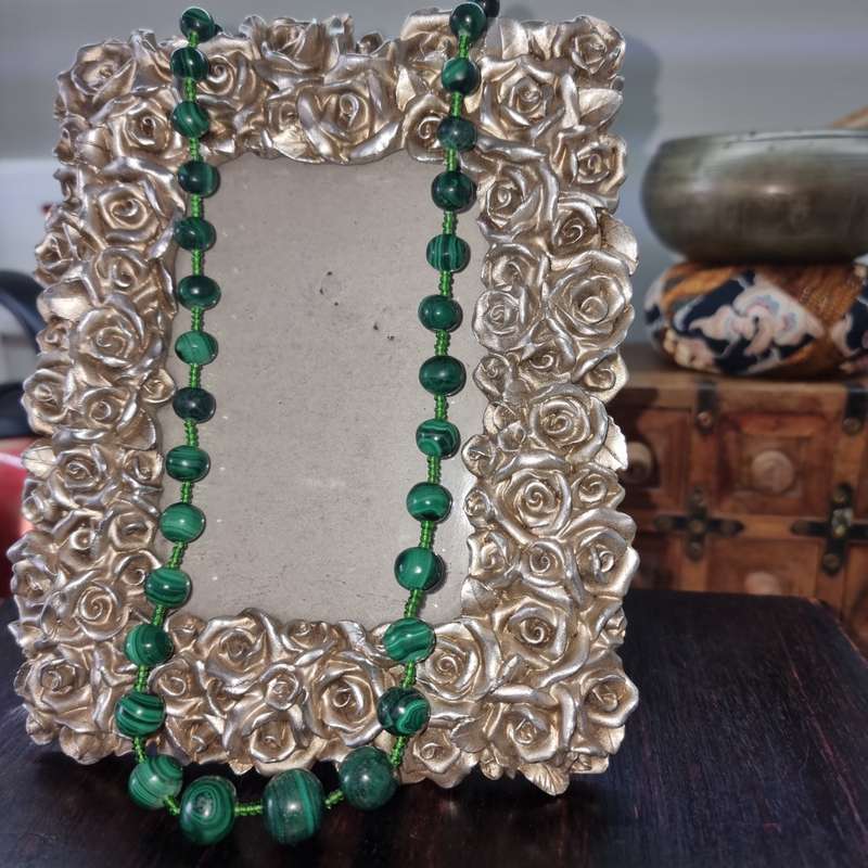 Malachite Bead Necklace