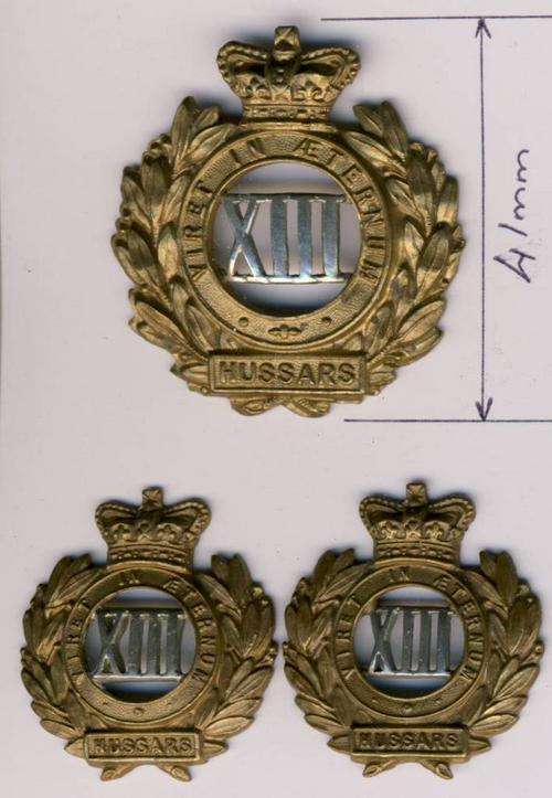 F4916 - 13th Hussars 1898 to 1901 SET OF 3 - QVC (A.B.W. Period) - SCARCE!!!