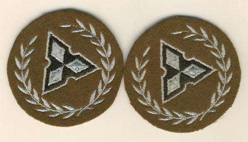 (0609) RANK PAIR - SWA Territory Force Regimental Sergeant (Brown no border)- Obsolete - ORIGINAL!!