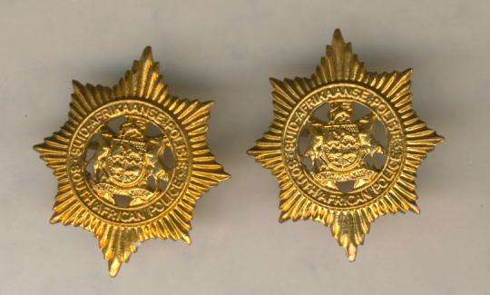 *(0312) PAIR COLLAR BADGES - Old SA Law Enforcement - Obsolete  - ORIGINAL!!