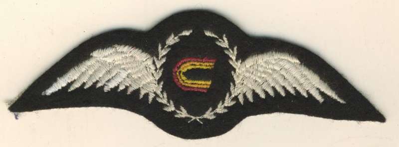 (0449) AVIATION - SA Court Helicopters - Pilot Wing 1st Type On Felt - Obsolete - ORIGINAL!!