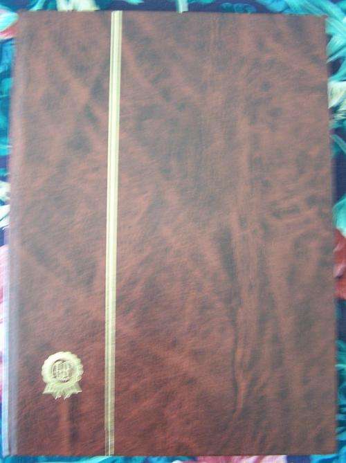 F2624 - STAMP STOCKBOOK - "A&R" 16 Page - for Control Stips - Clear Divisions - Brown