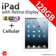 iPad 4 Retina Display (128Gb) Cellular + Wifi - Brand New Sealed in the box - Local Stock (Black)