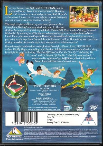 Peter Pan (Special Edition) [DVD]