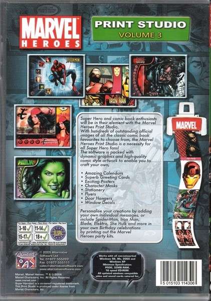 Marvel Heroes Print Studio Volume 3 [CD]