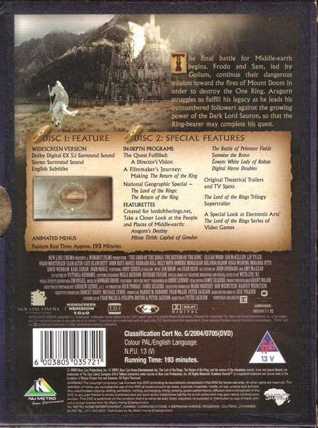 The Lord of the Rings Trilogy [DVD]