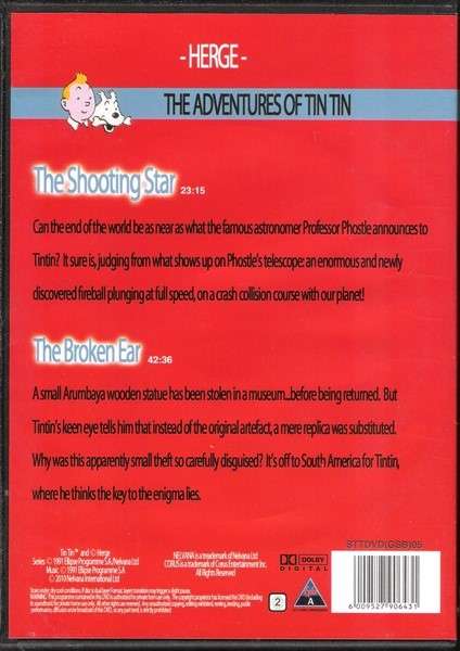 The Adventures of Tin Tin: The Shooting Star & The Broken Ear (2 Adventures) [DVD]