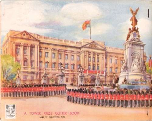 *RARE* 1953 First Edition QUEEN ELIZABETH II Coronation Glitter Model Cut-out-Book