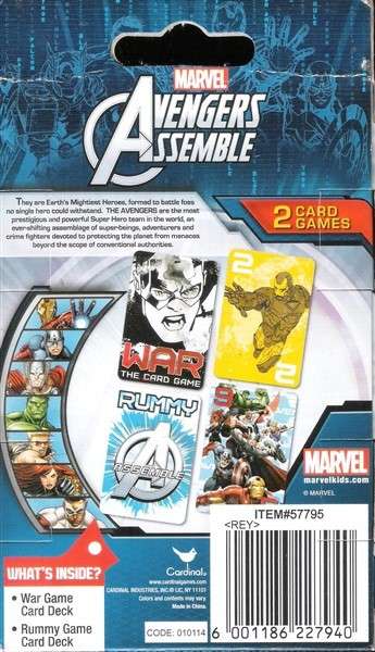 Marvel Avengers Assemble: 2 Card Games - War & Rummy