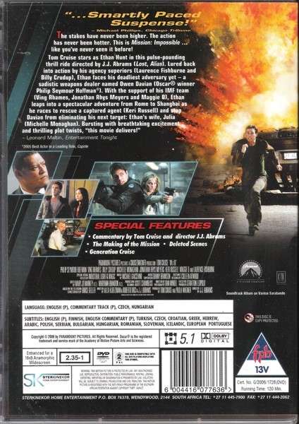 Mission Impossible 3 (M:I:III) [DVD]