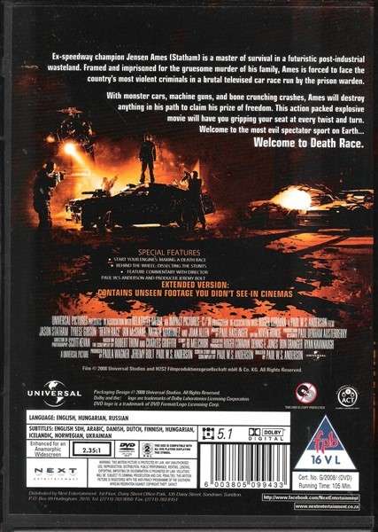 Death Race (Extended Version) [DVD]