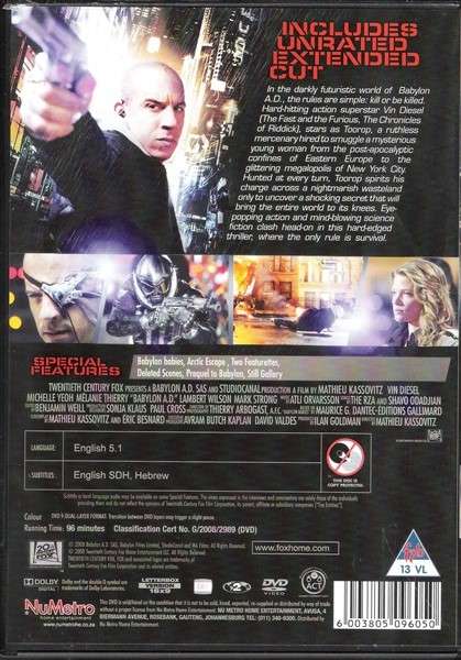 Babylon A.D. (Includes Unrated Extended Cut) [DVD]