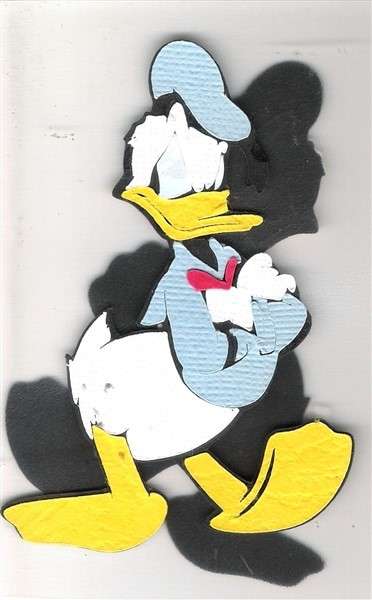2 x Cardboard Donald Duck's