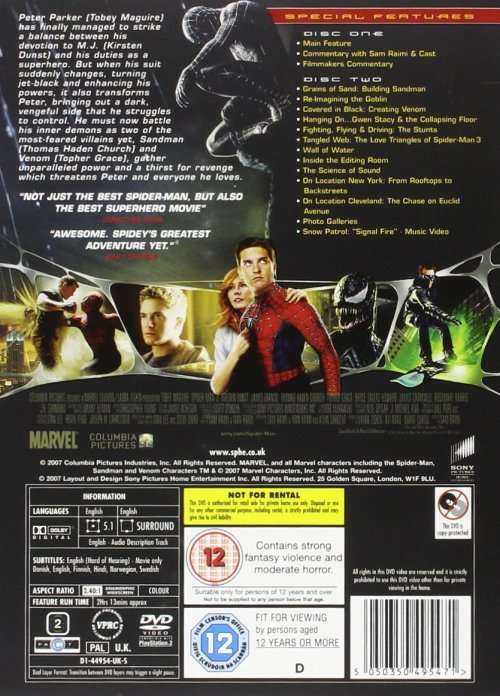 Spider-Man 3 (2 Disc Special Edition) [DVD]