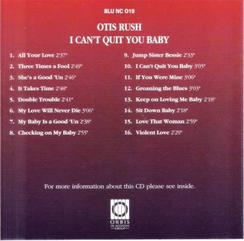 The Blues Collection #19 - Otis Rush - I Can't Quit You Baby [CD]
