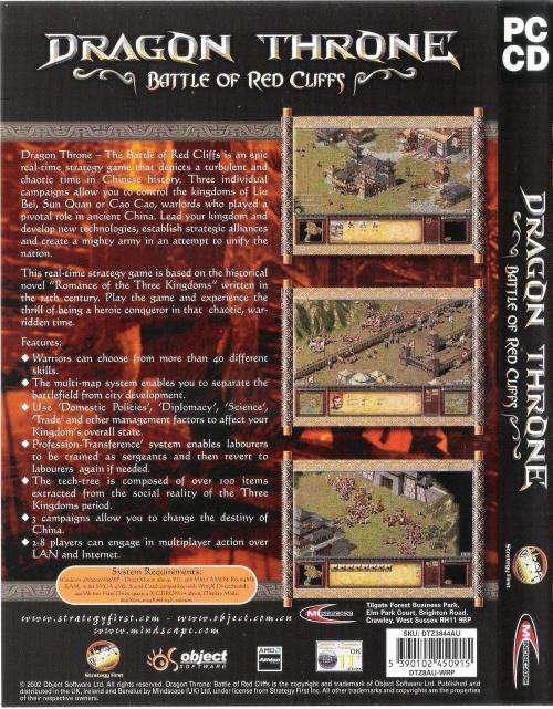 Dragon Throne - Battle of Red Cliffs [PC CD]