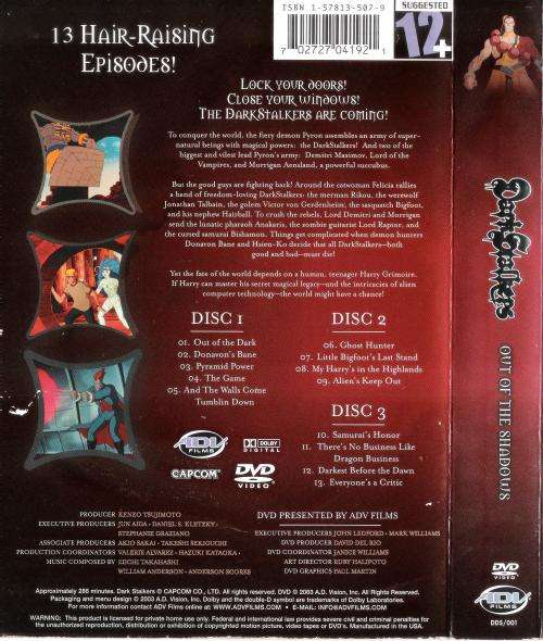 DarkStalkers - Out of the Shadows (3-Disc) [DVD] ***Region 1 NTSC***