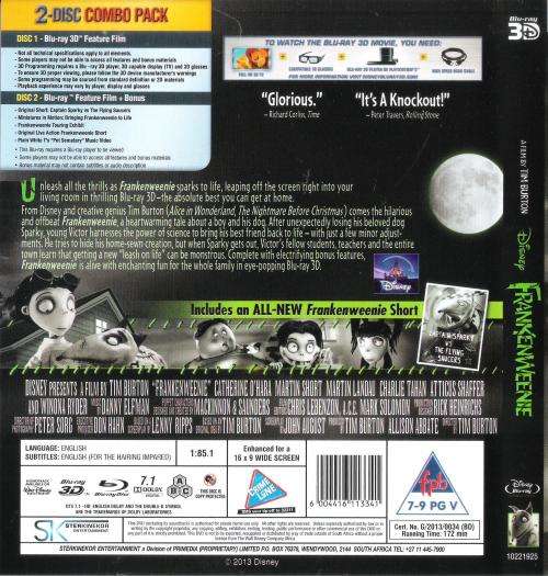 Frankenweenie [Blu-Ray + Blu-Ray 3D]