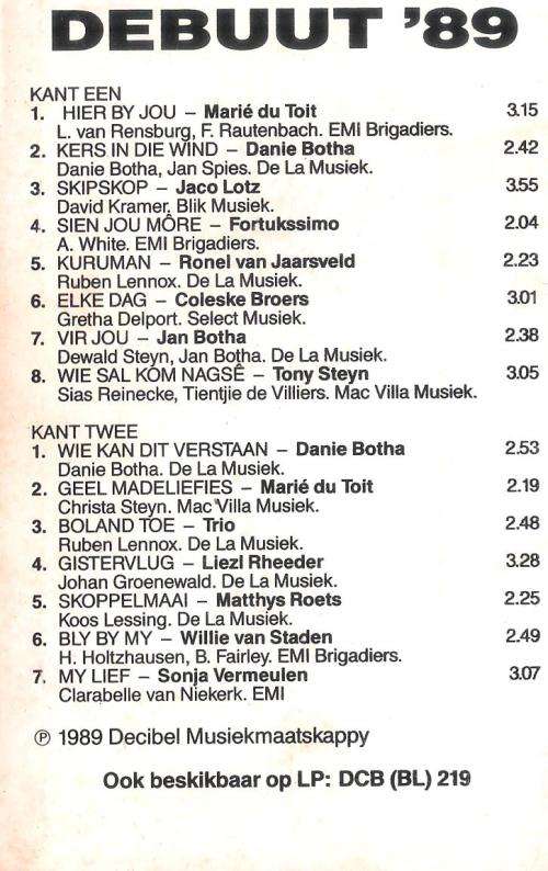 Debuut '89 [Tape]