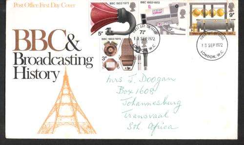 GB 1972 BBC & Broadcasting History [FDC]