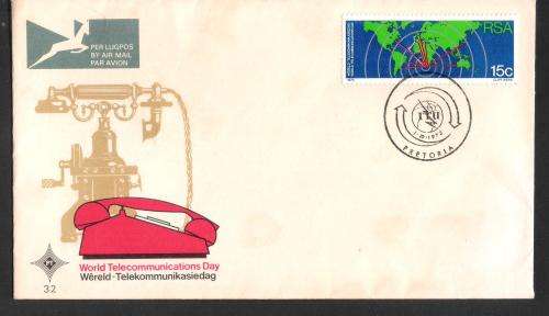RSA 1973 World Telecommunications Day FDC 32