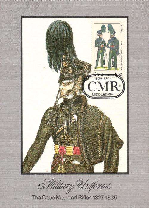 Ciskei 1984 Military Uniforms The Cape Mounted Rifles 1827-1835 [Postcard]