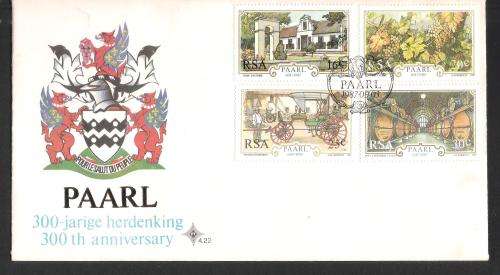 RSA 1987 Paarl 300th Anniversary FDC 4.22