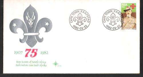 RSA 1982 75th years Boy Scouts of South Africa FDC 3.32