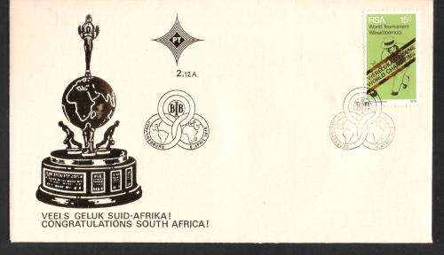 RSA 1976 Bowls World Tournament Winners FDC 2.12A