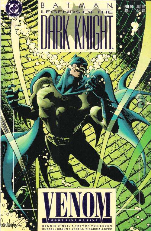 DC Batman: Legends of the Dark Knight #16-20 - VENOM - Mar '91 to Jul '91 (5 x Comic Book Story Arc)