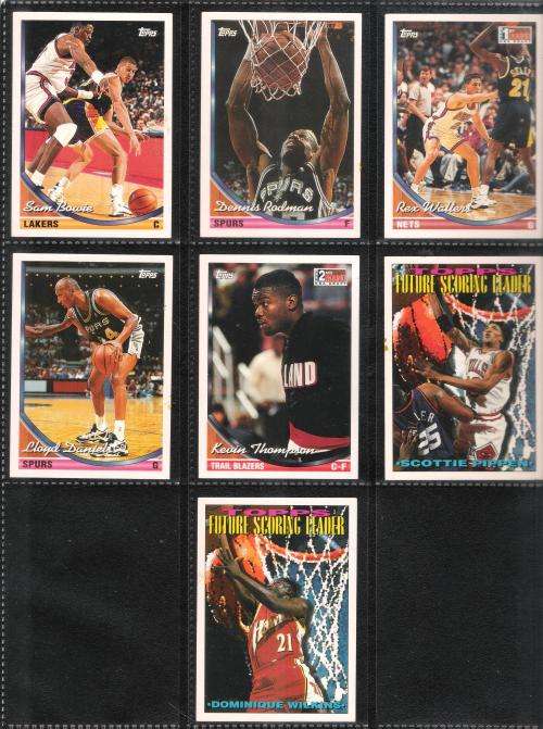 Basketball 1994 Topps Trading Cards x 7 [Loose]