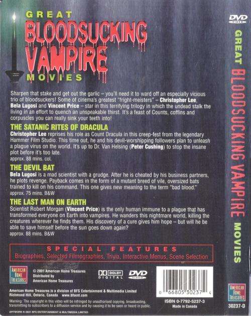 Great Bloodsucking Vampire Movies [DVD]
