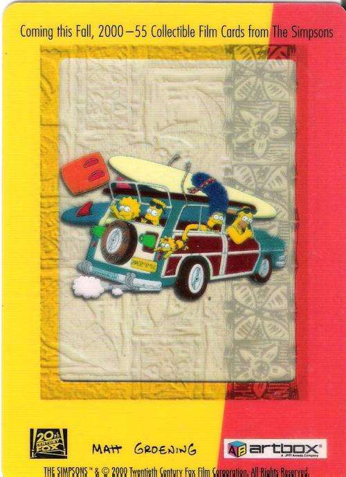 2000 Artbox The Simpsons Collectible Film Card Promo #NNO Homey Isle Style