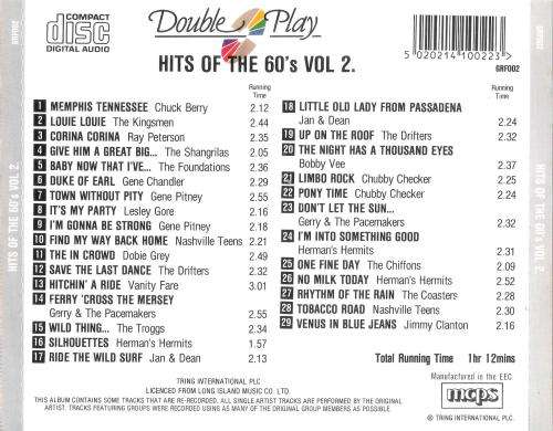 Hits of the 60's Volume 2 [CD]