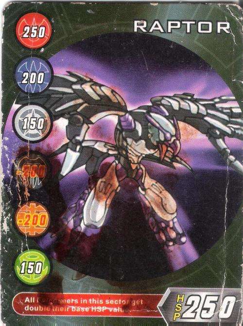 Bakugan Battle Brawlers Raptor Card [BA099]