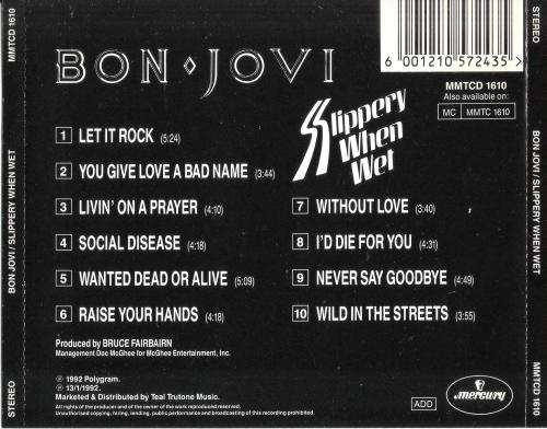 Bon Jovi - Slippery When Wet [CD]