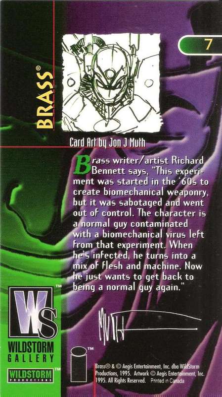 1995 Wildstorm Gallery #7 Brass Trading Card [Loose]