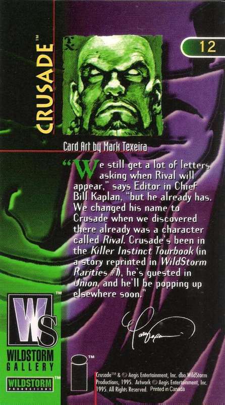 1995 Wildstorm Gallery #12 Crusade Trading Card [Loose]